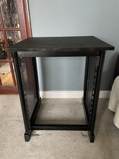 19" 12U Studio Rack Cabinet Laminate Wood Top