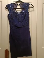 lipsy by michelle keegan 10 bodycon navy blue lace short wedding party