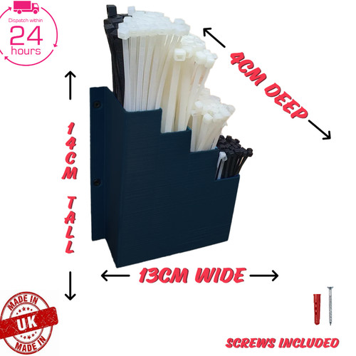 Black cable tie holder zip - tie,