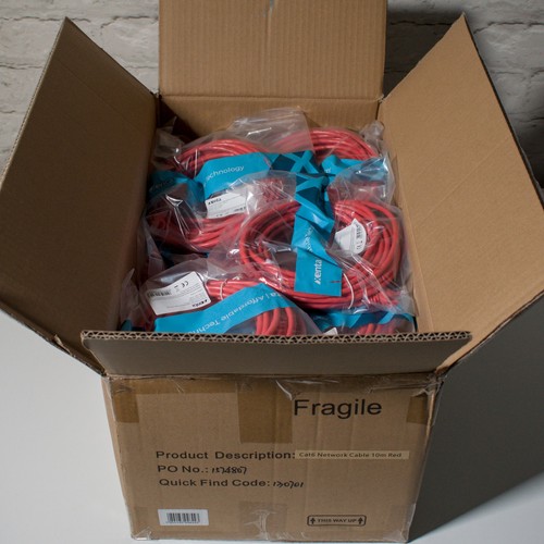 25x 10m red cat6 ethernet - 10m,