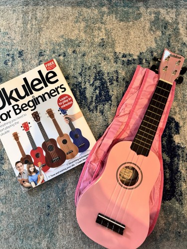 Pink ashton ukulele with soft - with,