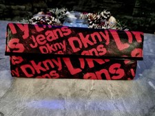 DKNY black Aleather graffiti