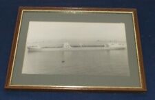 EARLY VINTAGE FRAMED PICTURE / PHOTOGRAPH OF A MERCHANT NAVY SHIP