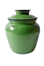 Vintage Green Enamel Storage