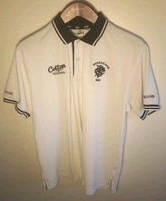 Barbarians Rugby Polo Shirt Cotton Traders Black White Short Sleeve Mens Large L