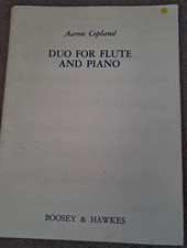 AARON COPLAND Duo for Flute and Piano RARE sheet music both parts B&H
