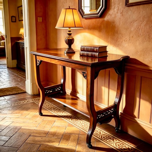 Handsome edwardian walnut hall - handsome,