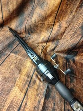 Compact Fishing Reel Instant Fisherman 12" to 50" Portable Black Camping Gear 