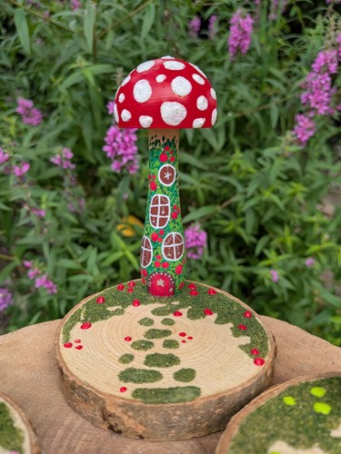 Mushroom fairy house with - mushroom,
