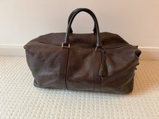Mulberry Clipper Dark Brown Leather Holdall Bag