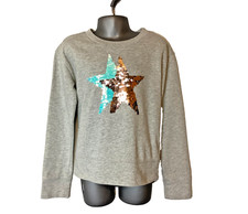 GAP Grey Sparkly Sweatshirt Reversible Sequins 6-7 years