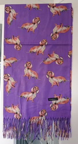 Dachshund purple scarf new - dachshund,