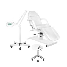 Cosmetic lounger white massage