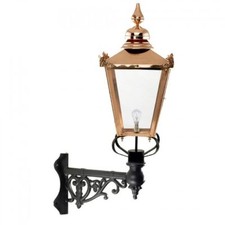 Victorian Copper Lantern on Corner Brackets Three Sizes Available