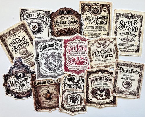Potion bottle labels - potion,