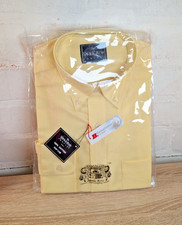 Savile Row Shirt Company Mens Size 16 41 Yellow Long Sleeve Swiss Cotton RRP £60