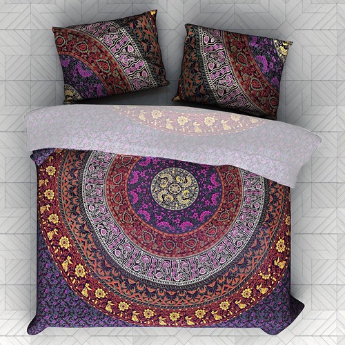 Duvet cover set indian mandala - duvet,
