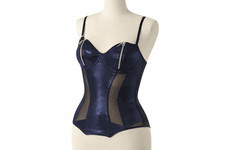Ladies Black Open Zip Basque &