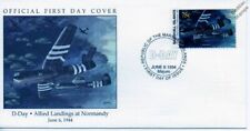 1944 WWII D-DAY LANDINGS HORSA GLIDER Aircraft & Paratroopers Stamp FDC