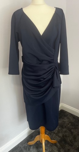 Xscape navy draped occasion - xscape,