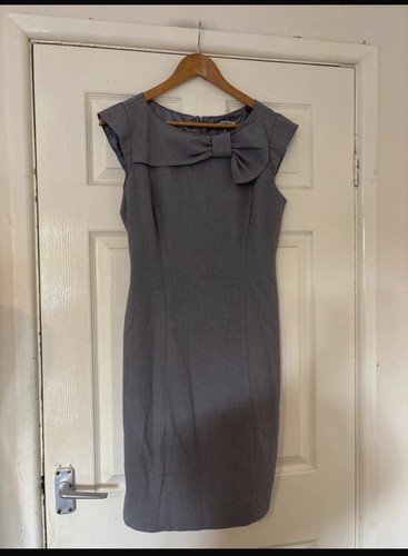 Women grey bow chest dress - women’s,