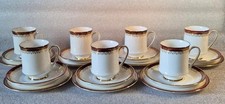 7 x Paragon /  Royal Albert  Holyrood Trios  Coffee Cups, Saucers  & side plates