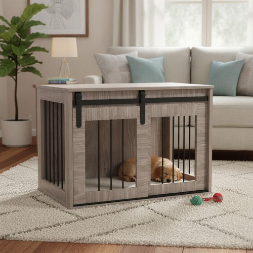 Dog crate furniture large - dog,