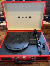 Bush KTS-601 Suitcase Style Turntable - Red