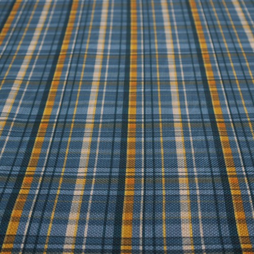 Blue tartan upholstery fabric - blue,