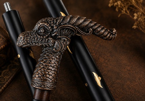 Dragon head walking - dragon, black
