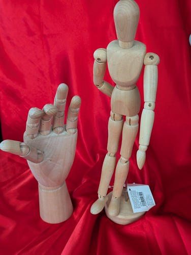 Wooden artist mannequin hand - &,