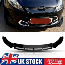 Glossy Front Bumper Spoiler Lip Splitter Diffuser For Ford Fiesta Mk7 MK7.5 UK