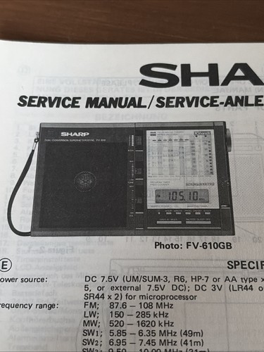 610gb sharp radio - sharp,