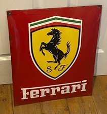 Ferrari enamel metal garage - ferrari,