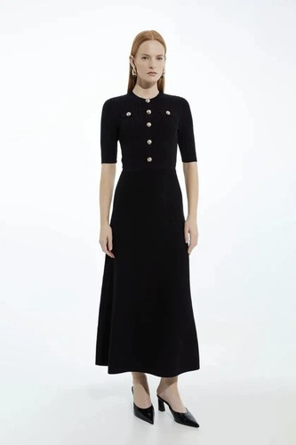Karen millen rib knit military - knit,