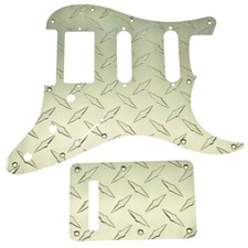 Diamond Plate Strat HSS Pickguard Tremolo Cover fits American/Mexican Fender