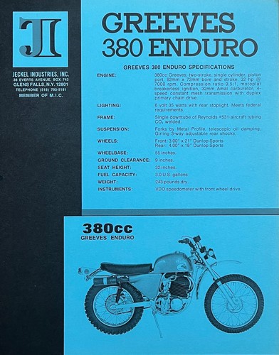 1972 greeves 380 griffon - greeves,