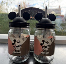 2 X MICKEY MOUSE MASON JAR