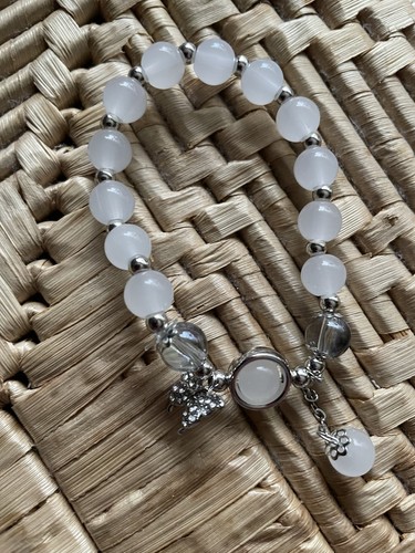 Ivory beads bracelet - bracelet, butterfly