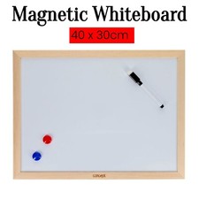 MAGNETIC WHITEBOARD SMALL WHITE NOTICE BOARD DRY WIPE HOME SCHOOL OFFICE 4 Piece