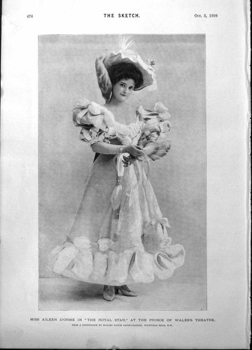 Antique old print aileen - old,