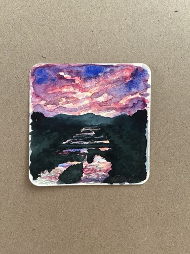 Original miniature watercolour - original,