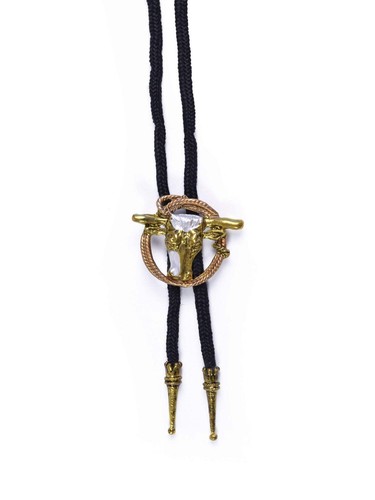 Cowboy bootlace tie steer - cowboy,