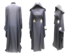 Grey batwing abaya kaftan - batwing,