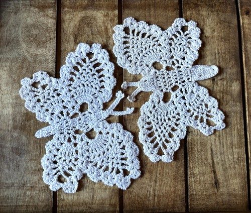 Hand crochet butterfly doilies - butterfly,