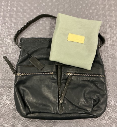 Radley navy leather bag with