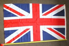 Large Polyester Fabric Union  Flag + length of bunting with 10 small Union flags