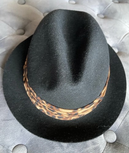 Black wool fedora - m&s, hat