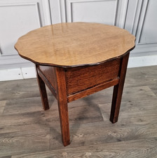 Antique oak sewing table - oak,