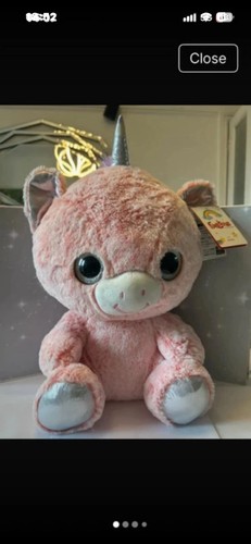 Fuzzbuzz pink unicorn plush - pink,